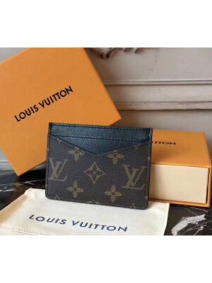 Louis Vuitton Replica M60166 Neo Porte Cartes Monogram Macassar Canvas Wallets