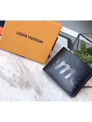 Louis Vuitton Replica M60332  x Supreme Epi Leather Wallet Black