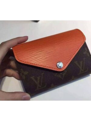 Louis Vuitton Replica M60495 Epi Leather and Monogram Canvas Marie Lou Compact Wallet