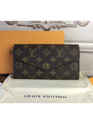 Louis Vuitton Replica M60531 Monogram Canvas Sarah Wallets Brown