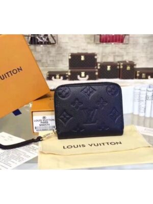 Louis Vuitton Replica M60574 Monogram Empreinte Zippy Coin Purse Black