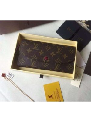 Louis Vuitton Replica M60697 Monogram Canvas Emilie Wallet Fuchsia