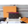 Louis Vuitton Replica M60703 LV Replica Card Holder Monogram Canvas Dark Red