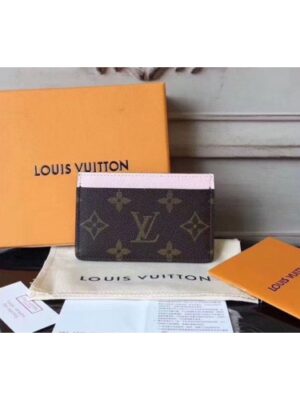 Louis Vuitton Replica M60703 LV Replica Card Holder Monogram Canvas Pink