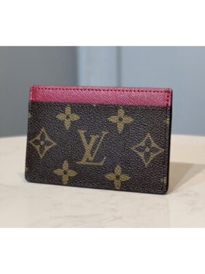 Louis Vuitton Replica M60703 LV Replica Card Holder in Red Monogram Canvas