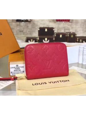 Louis Vuitton Replica M60740 Monogram Empreinte Zippy Coin Purse Red