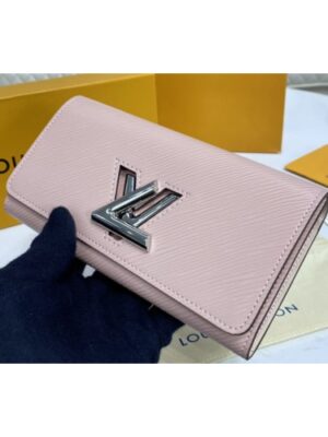 Louis Vuitton Replica M61178 LV Replica Twist wallet in Rose Ballerine Pink Epi leather