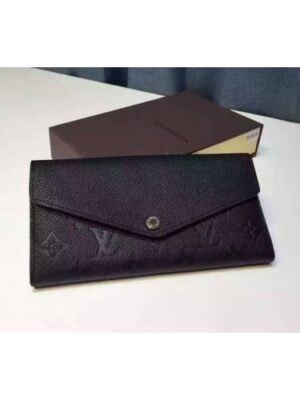 Louis Vuitton Replica M61181 Monogram Empreinte Sarah Wallet Black