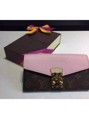 Louis Vuitton Replica M61279 Monogram Canvas Pallas Wallet Rose Ballerine