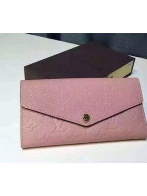 Louis Vuitton Replica M61291 Monogram Empreinte Sarah Wallet Rose Ballerine