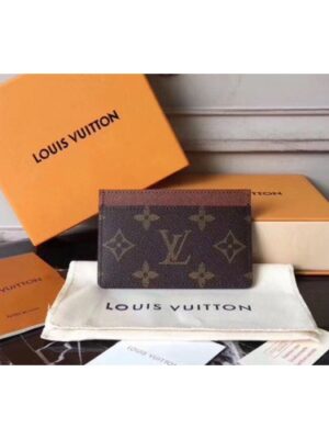 Louis Vuitton Replica M61733 LV Replica Card Holder Monogram Canvas Brown