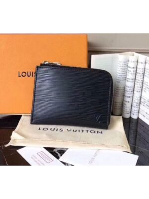 Louis Vuitton Replica M61808 Coin Purse Epi Leather Black