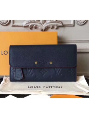 Louis Vuitton Replica M61833 Pont-neuf Wallet Monogram Empreinte Marine rouge