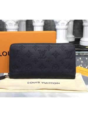 Louis Vuitton Replica M61867 LV Replica Mahina Leahter Zippy Wallet Black