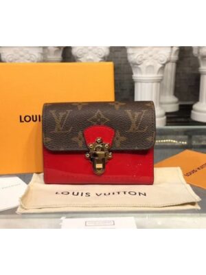 Louis Vuitton Replica M61911 LV Replica Cherrywood Compact Wallet Patent Leather Red