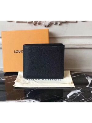 Louis Vuitton Replica M62045 taiga Leather Amerigo Wallet Black