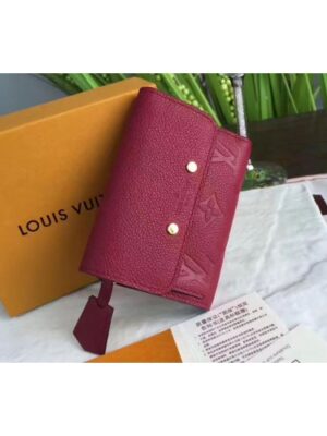 Louis Vuitton Replica M62184 Pont Neuf Compact Wallet Monogram Empreinte Red