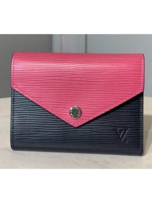 Louis Vuitton Replica M62204 LV Replica Victorine wallet in Indigo Blue / Hot Pink Epi Leather