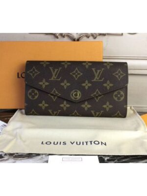 Louis Vuitton Replica M62234 Monogram Canvas Sarah Wallet Fuchsia