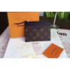 Louis Vuitton Replica M62257 LV Replica Zipped Card Holder Monogram Canvas Black