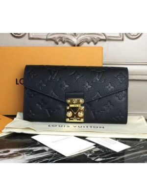 Louis Vuitton Replica M62458 Monogram Empreinte Metis Wallet Black