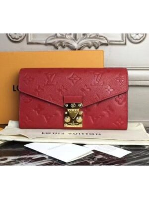 Louis Vuitton Replica M62458 Monogram Empreinte Metis Wallet Red