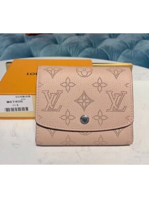 Louis Vuitton Replica M62541 LV Replica Iris Compact Wallets Pink Mahina leather