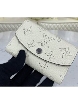 Louis Vuitton Replica M62542 LV Replica iris compact wallet in White Mahina leather