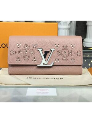 Louis Vuitton Replica M62556 LV Replica Capucines Wallet Taurillon leather Pink