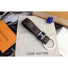 Louis Vuitton Replica M62706 LV Replica Dragonne Key Holder Damier Ebene Canvas SiLV Replicaer Hardware