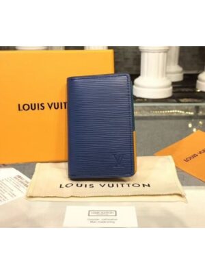 Louis Vuitton Replica M62909 LV Replica Pocket Organizer Epi Leather Blue