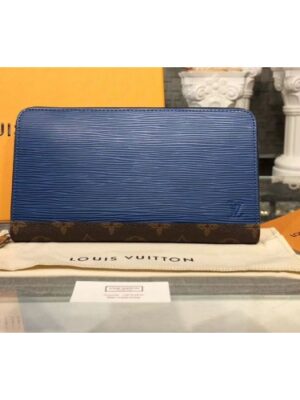 Louis Vuitton Replica M62930 LV Replica Zippy Organizer Wallets Epi Leather Blue