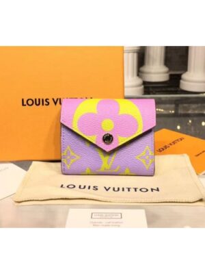 Louis Vuitton Replica M62933 LV Replica Zoe Wallet Calf Leather Purple