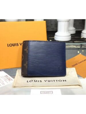 Louis Vuitton Replica M62960 LV Replica Multiple Wallets Epi Leather Blue