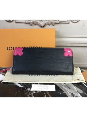 Louis Vuitton Replica M62968 Clémence wallet Epi leather Black