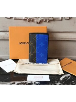 Louis Vuitton Replica M63021 Pocket Organizer Monogram Blue canvas Wallets