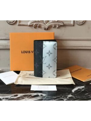 Louis Vuitton Replica M63021 Pocket Organizer Monogram Eclipse Split coated canvas Wallets