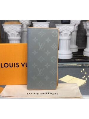 Louis Vuitton Replica M63236 LV Replica Brazza Wallet Monogram Titanium Canvas