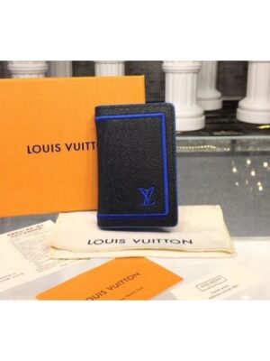 Louis Vuitton Replica M63329 Taiga Leather Pocket Organizer Black