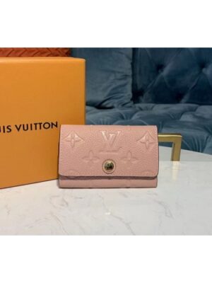 Louis Vuitton Replica M63708 LV Replica 6-Key Holder Pink Monogram Empreinte leather