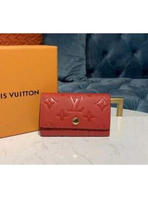 Louis Vuitton Replica M63708 LV Replica 6-Key Holder Red Monogram Empreinte leather