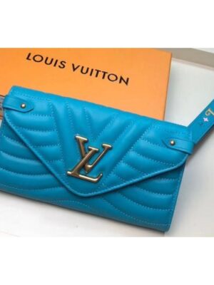 Louis Vuitton Replica M63729 LV Replica New Wave Long Wallet Blue