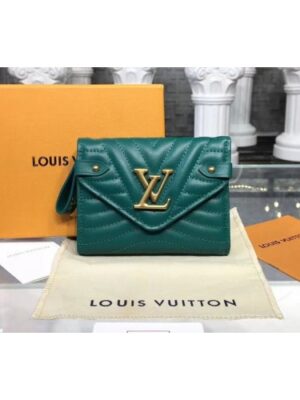 Louis Vuitton Replica M63730 LV Replica New Wave Compact Wallet Calf leather Green