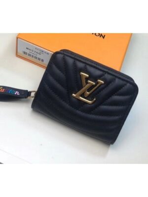 Louis Vuitton Replica M63789 LV Replica New Wave Zipped Compact Wallet Black