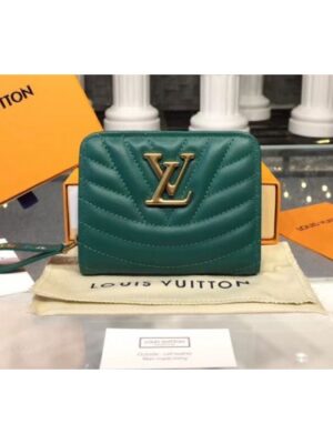 Louis Vuitton Replica M63789 LV Replica New Wave Zipped Compact Wallet Green