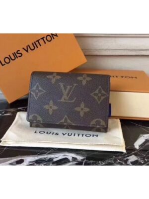 Louis Vuitton Replica M63801 Enveloppe Carte de Visite Monogram Canvas Wallets