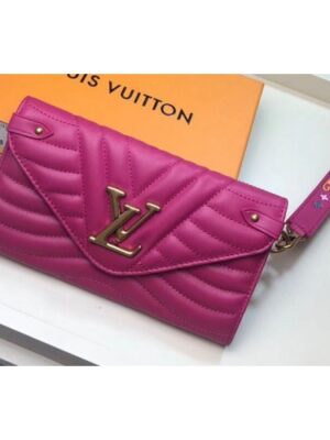 Louis Vuitton Replica M63820 LV Replica New Wave Long Wallet Rosy