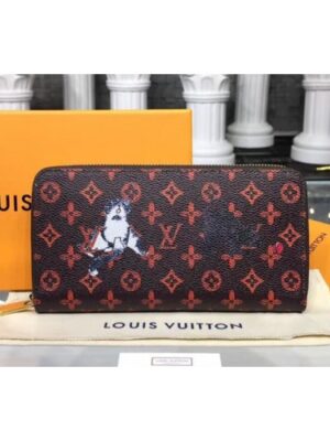 Louis Vuitton Replica M63875 LV Replica Transformed Monogram canvas Zippy Wallet Red