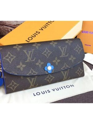 Louis Vuitton Replica M63895 Emilie Wallet Monogram Canvas Blue jean