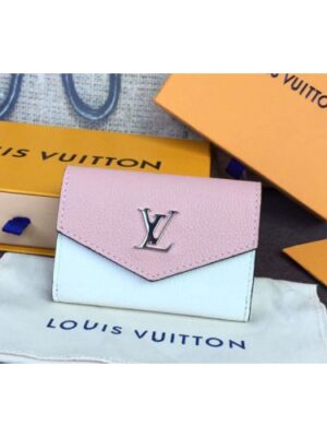 Louis Vuitton Replica M63978 LV Replica Lockmini Wallet Lockme Calf Leather ROSE BALLET BLANC MAITO NOIR